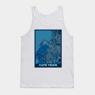 Cape Town - South Africa Peace City Map Tank Top